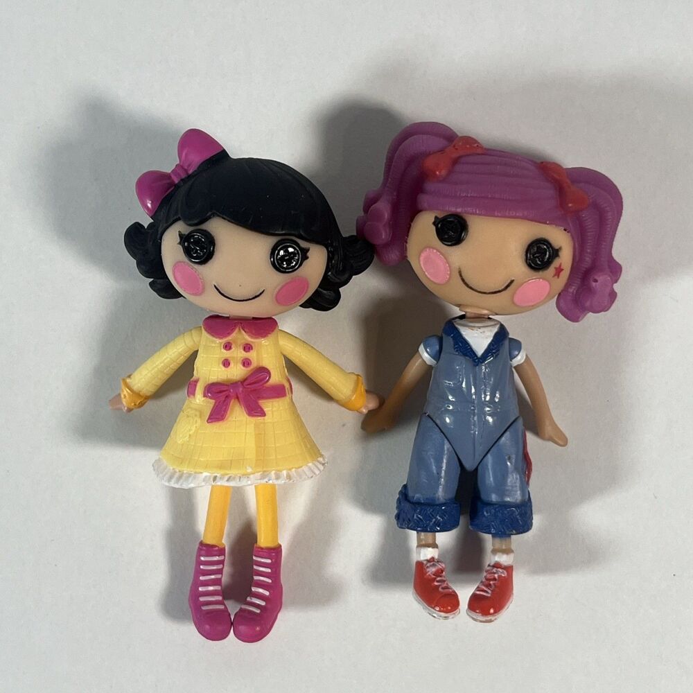 Lalaloopsy Mini Dolls Lot 2 Crumbs Sugar Cookie & Pix E. Flutters